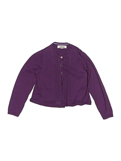 Pre-owned Mini Boden Kids' Cardigan Sweater In Purple