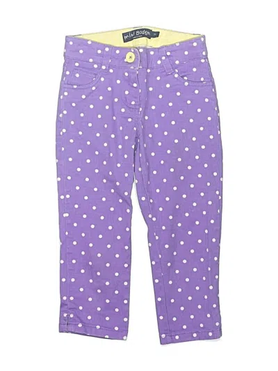 Pre-owned Mini Boden Kids' Casual Pants In Purple