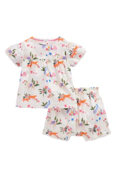 Mini Boden Cotton Babydoll Top & Bloomers Set In Multi