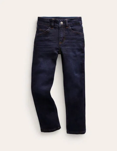 Mini Boden Kids' Dark Vintage Denim Slim Leg Jeans Dark Vintage Boys Boden In Blue