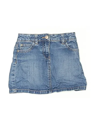 Pre-owned Mini Boden Kids' Denim Skirt In Blue