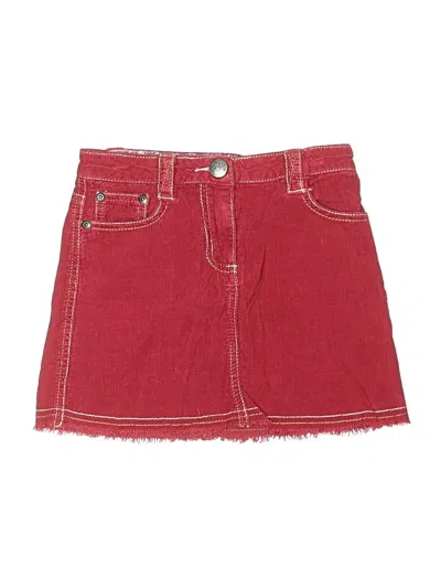 Pre-owned Mini Boden Kids' Denim Skirt In Red