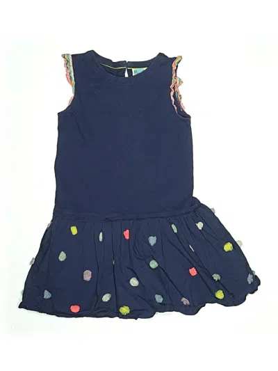 Pre-owned Mini Boden Kids' Dress In Blue