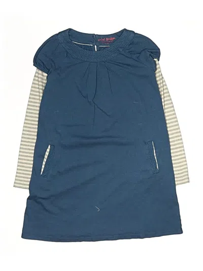 Pre-owned Mini Boden Kids' Dress In Blue