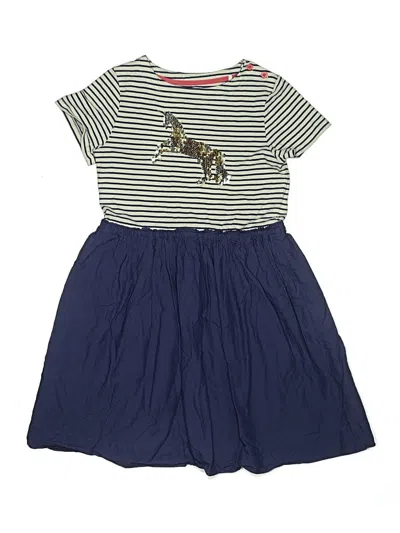 Pre-owned Mini Boden Kids' Dress In Blue