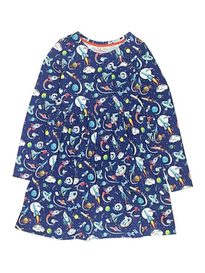 Pre-owned Mini Boden Kids' Dress In Blue