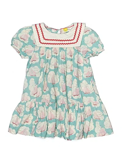 Pre-owned Mini Boden Kids' Dress In Blue