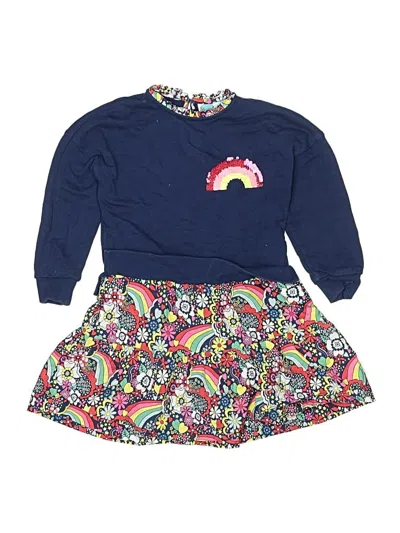 Pre-owned Mini Boden Kids' Dress In Blue