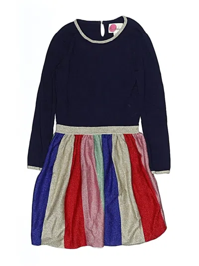 Pre-owned Mini Boden Kids' Dress In Blue