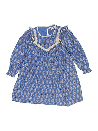 Pre-owned Mini Boden Kids' Dress In Blue