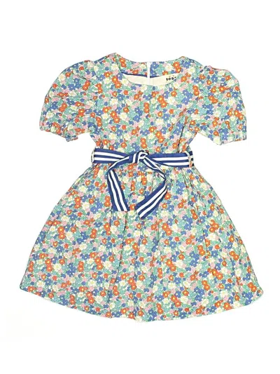 Pre-owned Mini Boden Kids' Dress In Blue