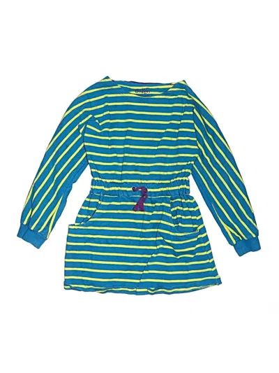 Pre-owned Mini Boden Kids' Dress In Blue