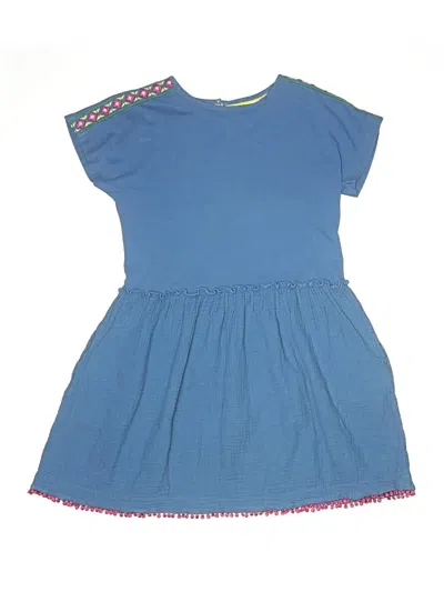 Pre-owned Mini Boden Kids' Dress In Blue