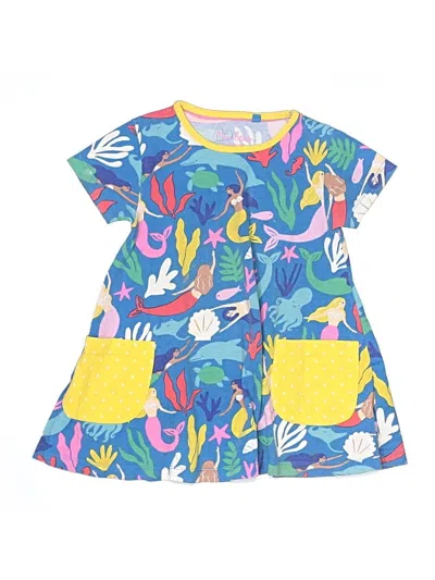 Pre-owned Mini Boden Kids' Dress In Blue