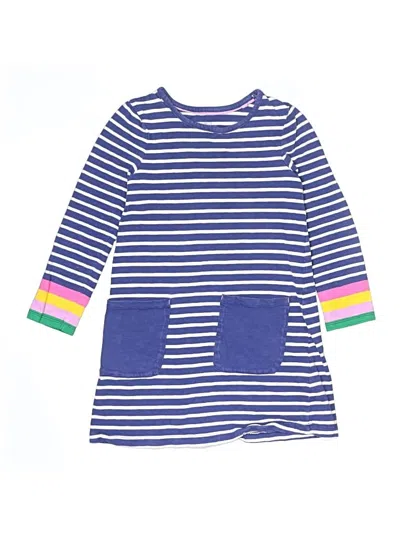 Pre-owned Mini Boden Kids' Dress In Blue