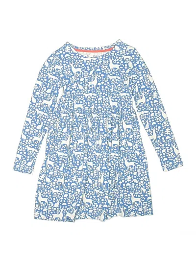 Pre-owned Mini Boden Kids' Dress In Blue