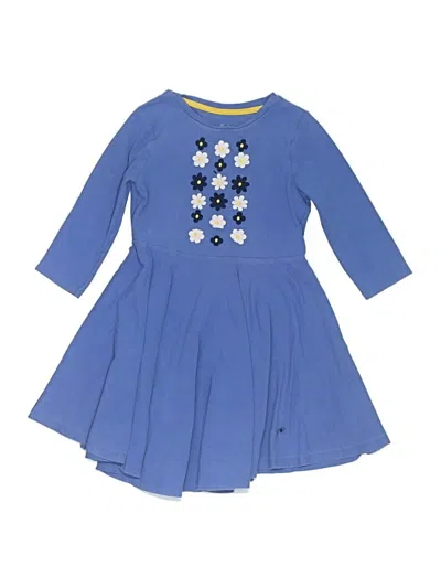 Pre-owned Mini Boden Kids' Dress In Blue
