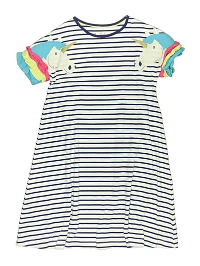 Pre-owned Mini Boden Kids' Dress In Blue