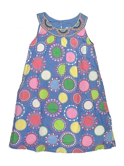Pre-owned Mini Boden Kids' Dress In Blue