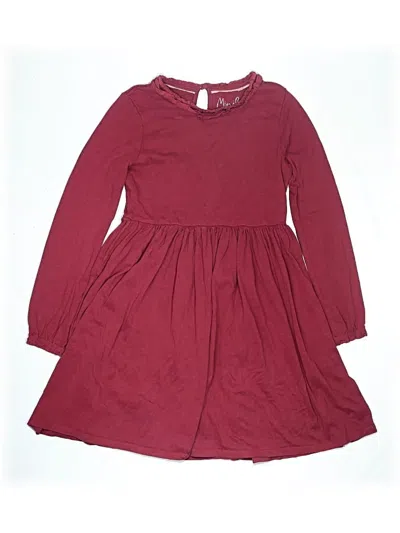 Pre-owned Mini Boden Kids' Dress In Burgundy