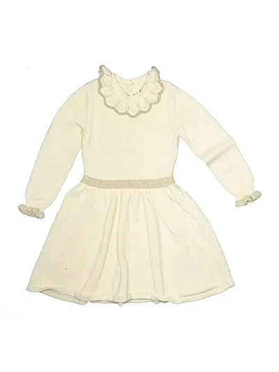 Pre-owned Mini Boden Kids' Dress In Ivory
