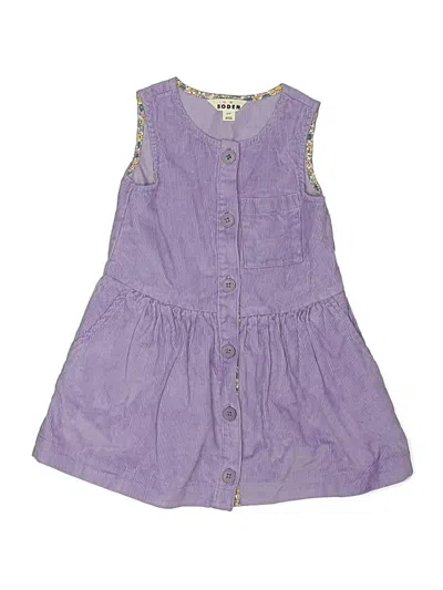 Pre-owned Mini Boden Kids' Dress In Purple