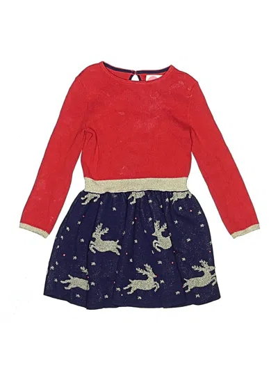 Pre-owned Mini Boden Kids' Dress In Red