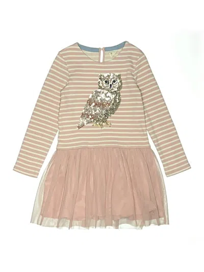 Pre-owned Mini Boden Kids' Dress In Tan