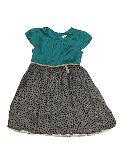Pre-owned Mini Boden Kids' Dress In Teal