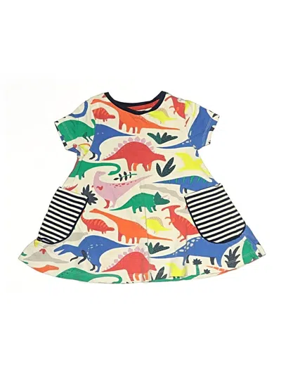 Pre-owned Mini Boden Kids' Dress In White