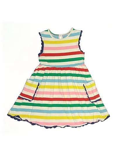 Pre-owned Mini Boden Kids' Dress In White