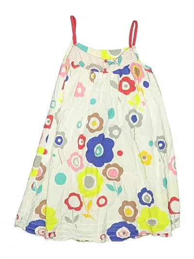 Pre-owned Mini Boden Kids' Dress In White