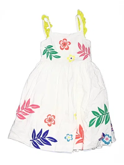 Pre-owned Mini Boden Kids' Dress In White