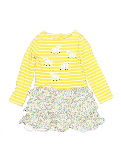 Pre-owned Mini Boden Kids' Dress In Yellow