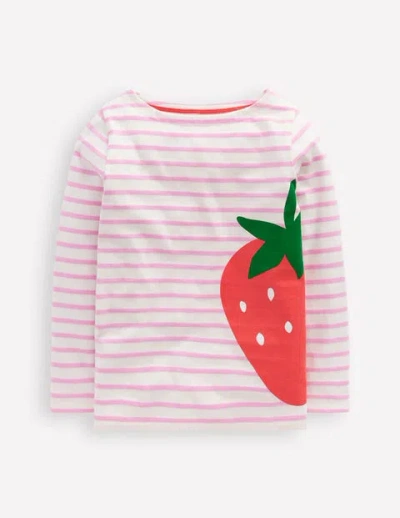 Mini Boden Kids' Ella Breton Cosmos Pink Strawberry Girls Boden