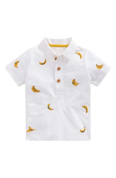 Mini Boden Babies'  Embroidered Polo In Multi