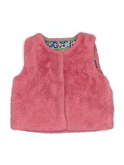 Pre-owned Mini Boden Kids' Faux Fur Vest In Pink