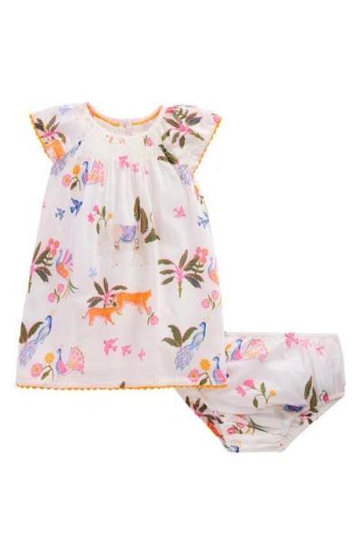 Mini Boden Babies'  Floaty Shirred Dress In Multi
