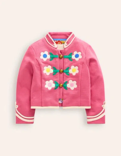 Mini Boden Kids' Floral Military Jacket Rose Pink Girls Boden