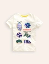 MINI BODEN FOIL PRINTED T-SHIRT IVORY WOODLICE BOYS BODEN