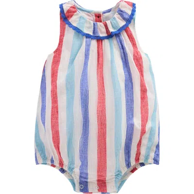 Mini Boden Babies'  Frill Neck Bubble Romper In Multi