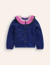 MINI BODEN FRILL SPARKLE CARDIGAN NAVY MULTI SPARKLE GIRLS BODEN