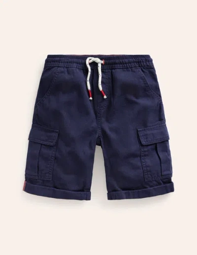 Mini Boden Kids' Garment Dye Cargo Shorts College Navy Boys Boden In Blue