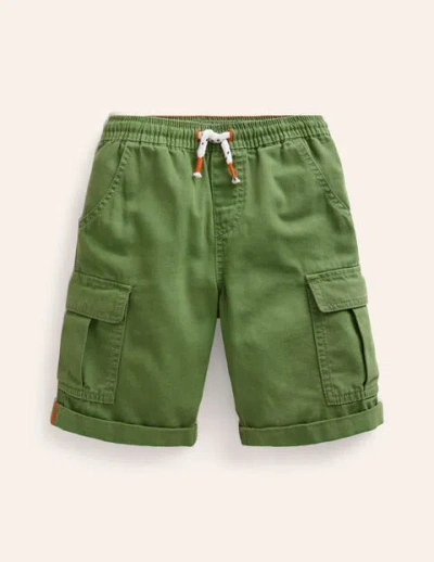 Mini Boden Kids' Garment Dye Cargo Shorts Safari Green Boys Boden