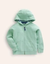 MINI BODEN Garment Dye Zip-Through Hoodie Pistachio Green Girls Boden
