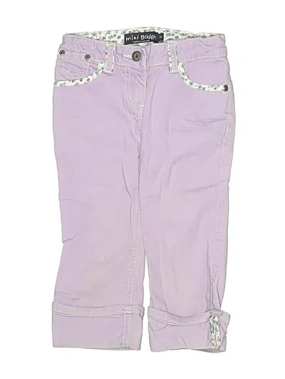 Pre-owned Mini Boden Kids' Jeans In Purple