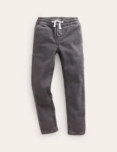 Mini Boden Kids' Jersey Skinny Jeans Grey Denim Boys Boden In Gray