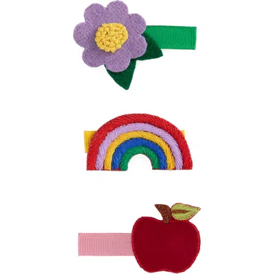 Mini Boden Kids' 3-pack Assorted Hair Clips In Multi