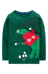 Mini Boden Kids' 3d Novelty Long Sleeve Cotton T-shirt In Green