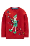Mini Boden Kids' 3d Novelty Long Sleeve Cotton T-shirt In Red